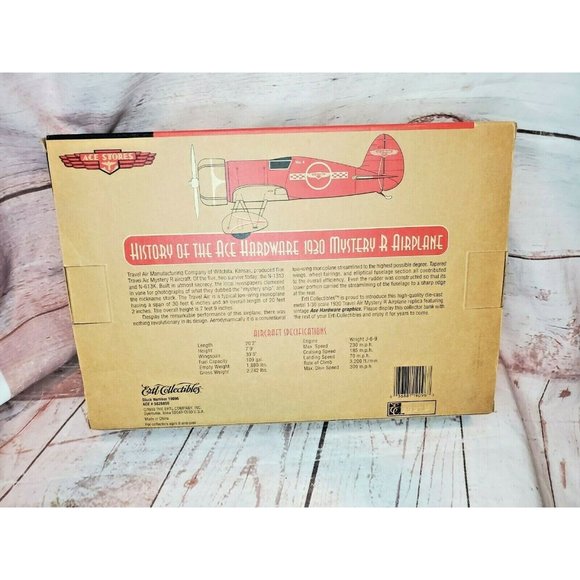 Ace Hardware Vintage ERTL Collectible 4th In Class 1930 Mystery R Airplane - Picture 3 of 12